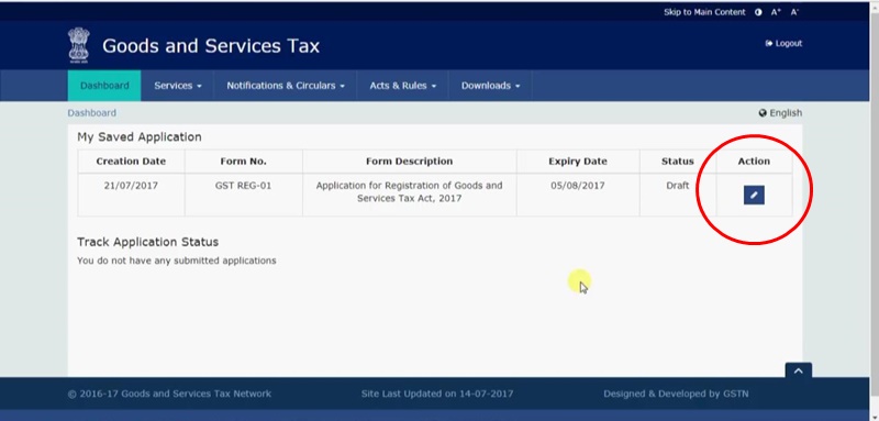 how to apply for gst number online