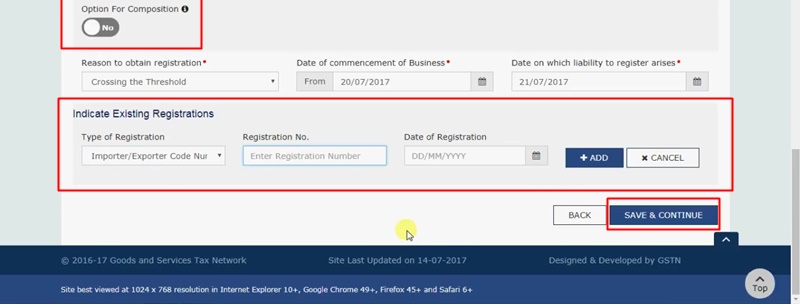 how to apply for gst number online