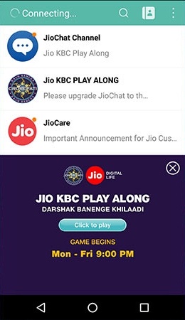 How to Play KBC on JioChat App