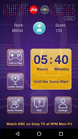 How to Play KBC on JioChat App