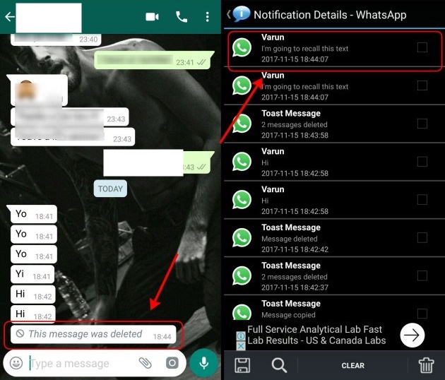 read recalled deleted whatsapp messages android