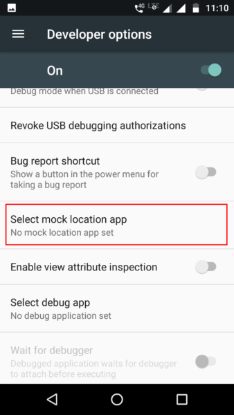 developer options in android