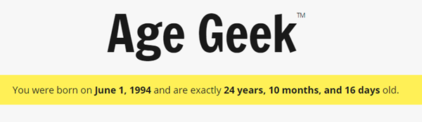 age geek useless website