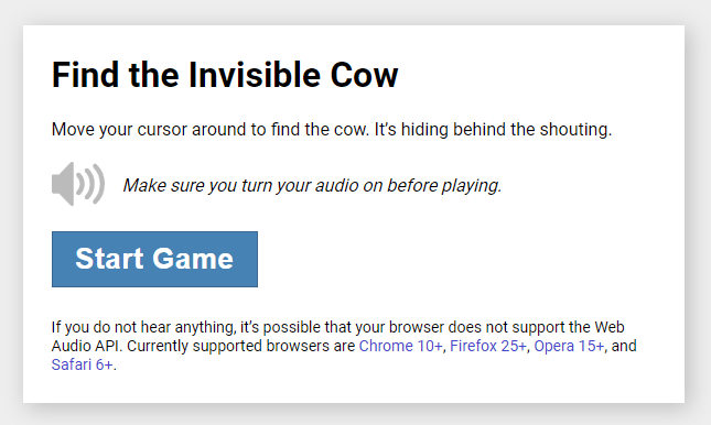 invisible cow