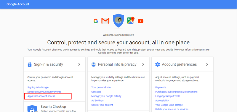 disable third party apps from accessing your gmail