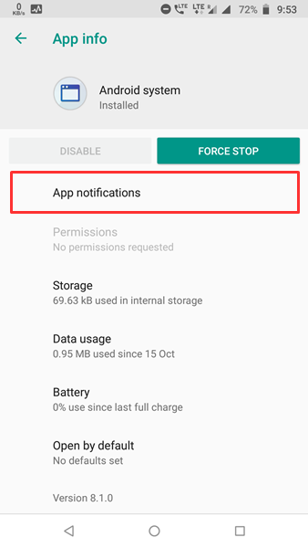 app is using battery notification