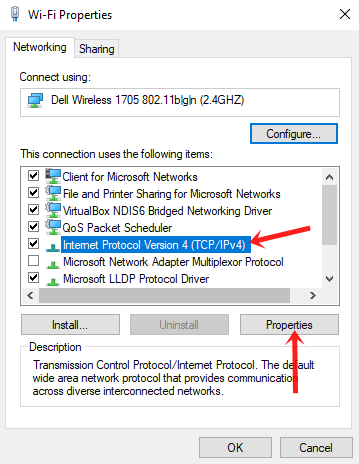 dell wireless 1705 802.11b/g/n cannot connect to this network