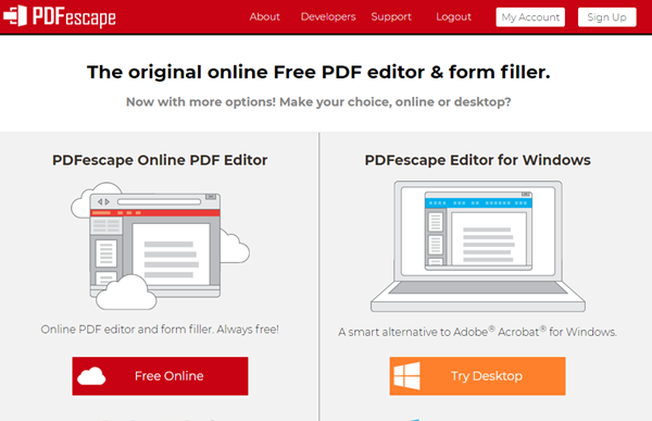 free online pdf editor pdf escape