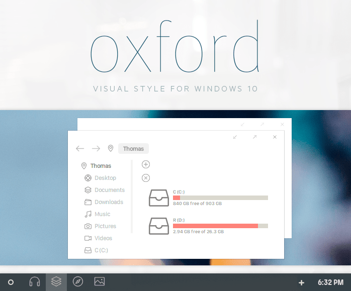 oxford windows 10 theme 