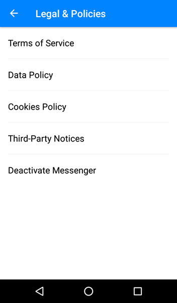 Deactivate Messenger 3