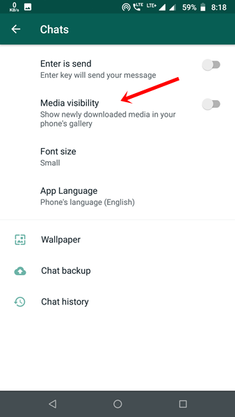 whatsapp settings