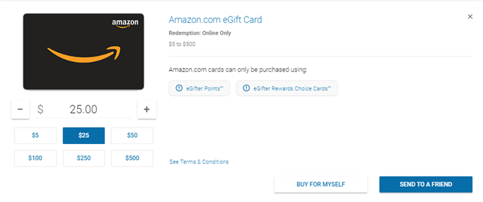 amazon git card on egifter