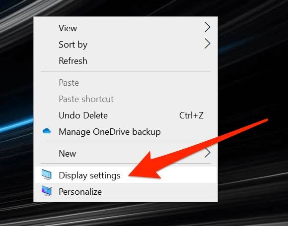 Display settings