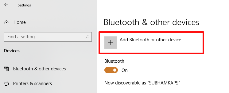 Bluetooth Settings