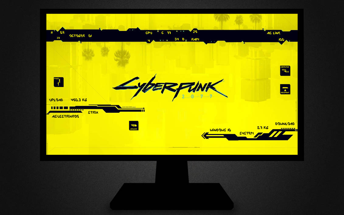 cyberpunk 2077 best rainmeter skins