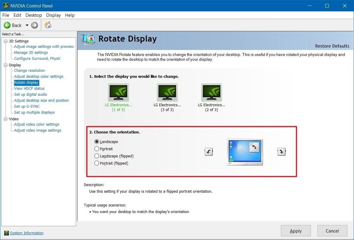 nvidia control panel