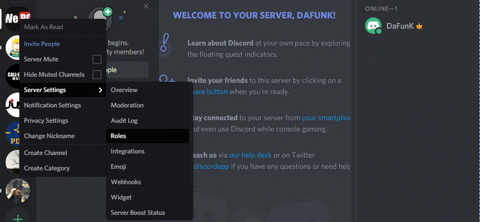 how to add roles in Discord 1
