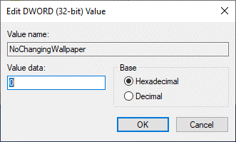 Can't change desktop background on Windows 10