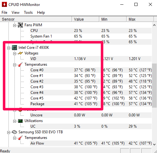 monitor temp cpu gpu drives