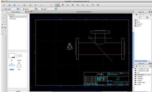 how to list entity in librecad