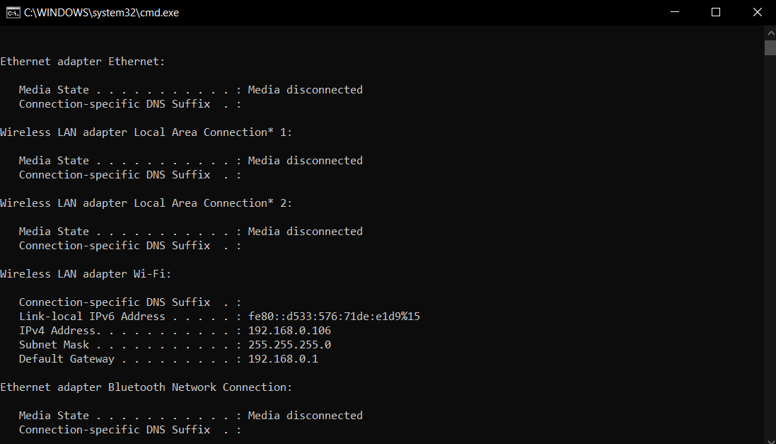 Ipconfig