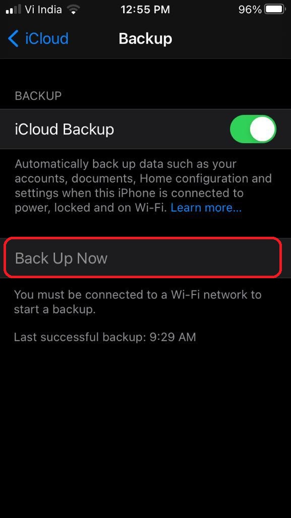 Backup Your Data to iCloud 3