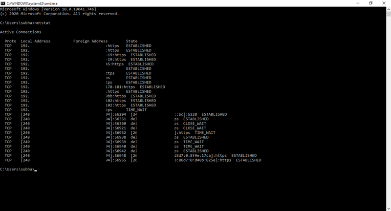 netstat cmd