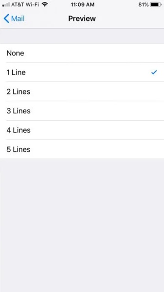 change email preview lines